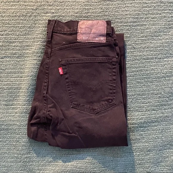 Men’s LEVI’s 511 31x32 Slim Fit Black Jeans - Picture 2 of 3